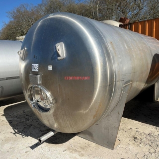 96518 - 11,000 LITRE HORIZONTAL STAINLESS STEEL TANK