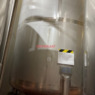 96577 - 10,400 LITRE VERTICAL STAINLESS STEEL GRADE 316 L TANK, CONICAL BASE