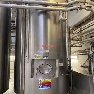 96630 - 13,500 LITRE VERTICAL STAINLESS STEEL CHILLED JACKETED TANK INSULATED AND CLAD WITH WELDED STAINLESS