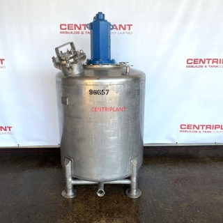 96657 - 1,000 LITRE STAINLESS STEEL TANK WITH PNEUMATIC MIXER