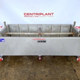 96696 - 780 LITRE OPEN TOP STAINLESS STEEL STEAM JACKETED MOBILE TANK