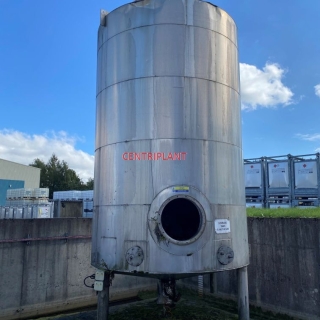 96703 - 20,000 LITRE VERTICAL STAINLESS STEEL TANK DISHED ENDS INSULATED AND CLAD