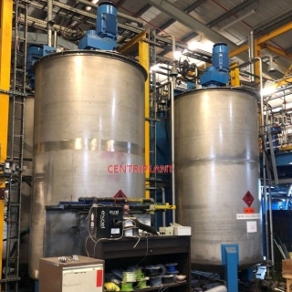 96710 - 12,000 LITRE STAINLESS STEEL MIXING TANK
