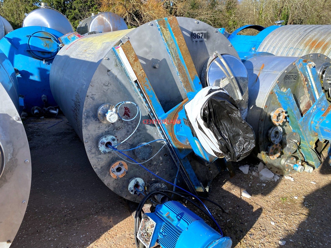 96711 - 7,500 LITRE STAINLESS STEEL ATEX RATED 24 KW MIXING TANK