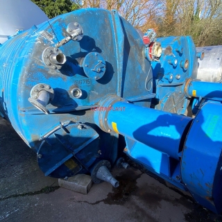 96715 - 11,000 LITRE NETZSCH MILDS STEEL JACKETED SAW TOOTH MIXING TANKS