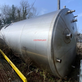 96717 - 29,200 LITREGRADE 316  VERTICAL STAINLESS STEEL JACKETED TANK INSULATED AND CLAD WITH ST/ST