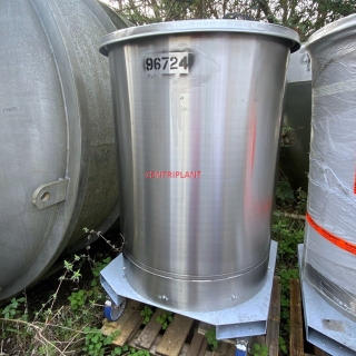 96724 - 1,250 LITRE STAINLESS STEEL TRANSPORT TANKS